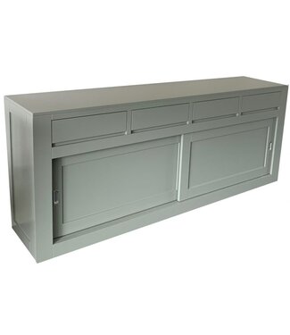 Kasten van de Koning Dressoir design Engels groen greeploos 220cm