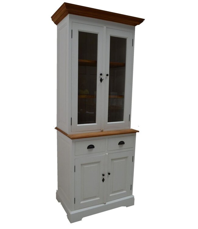 Buffetkast wit - eiken lijsten en interieur Dronten 100cm