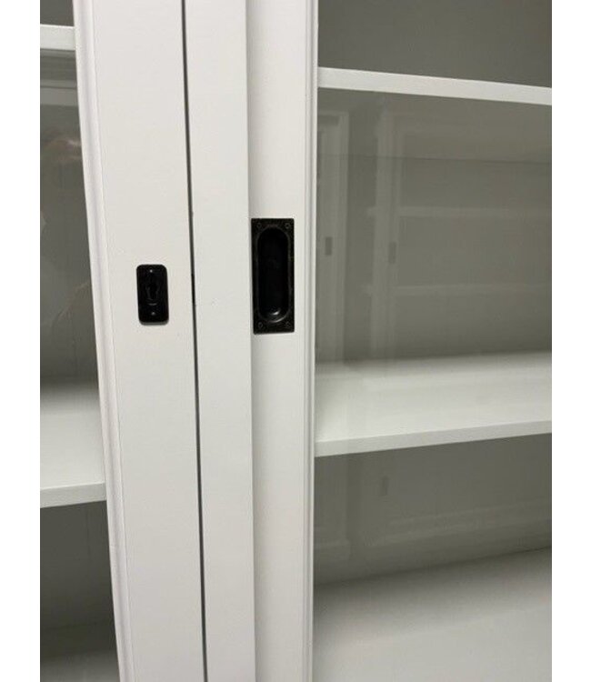 Buffetkast wit met eiken lijsten Eelde 225cm