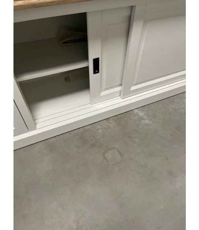 Buffetkast wit met eiken lijsten Eelde 225cm