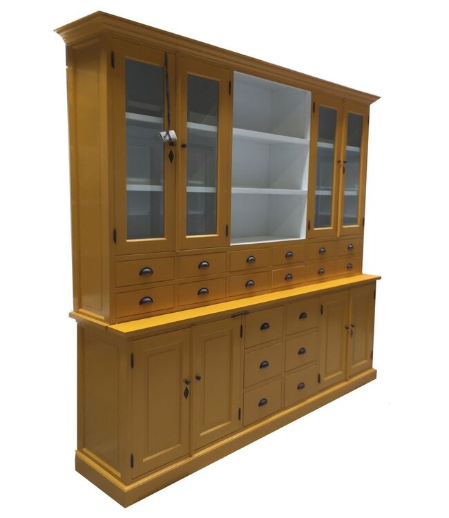 Apothekerskast geel Baarn 250cm