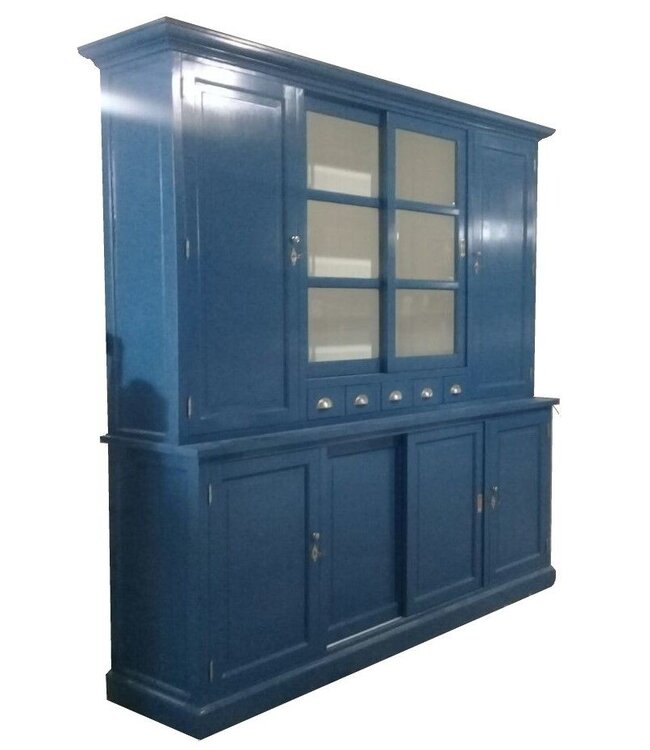 Konings blauwe buffetkast Gieten 240cm