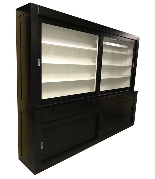 Buffetkast XL zwart design soft close 280cm