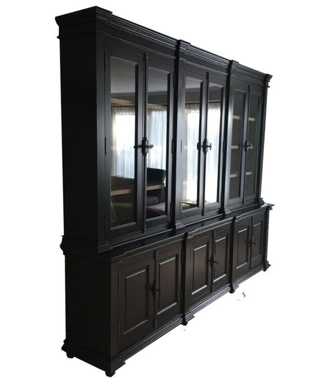 Buffetkast zwart Lara - eiken interieur 300 x 240cm
