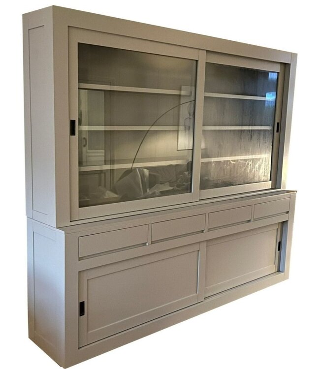 Buffetkast zijdegrijs design soft close 260cm