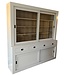 Buffetkast Hasselt lichtgrijs met eiken interieur 220cm