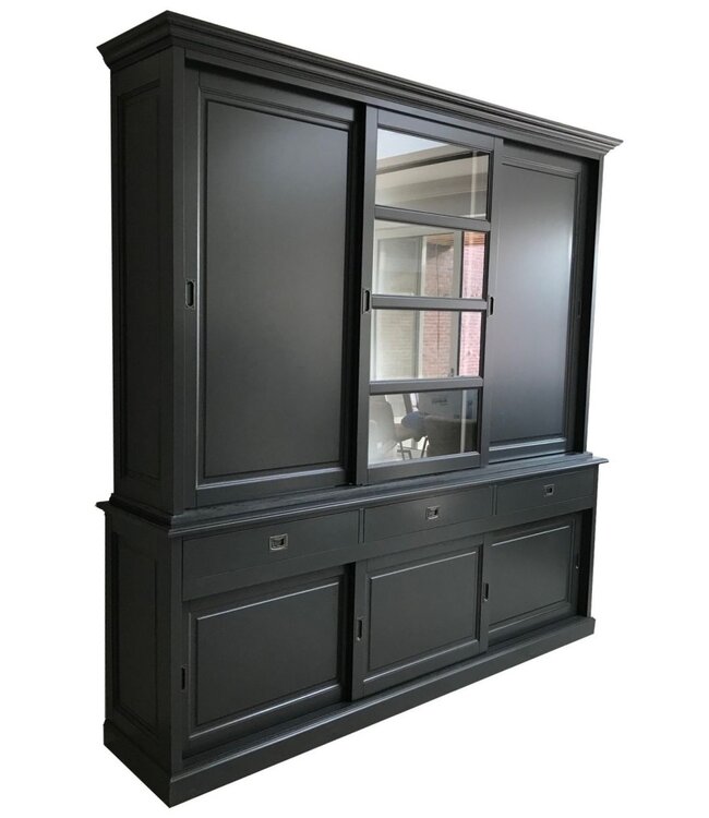 Buffetkast antraciet Nijkerk 240 x 240cm dichte zijdeuren
