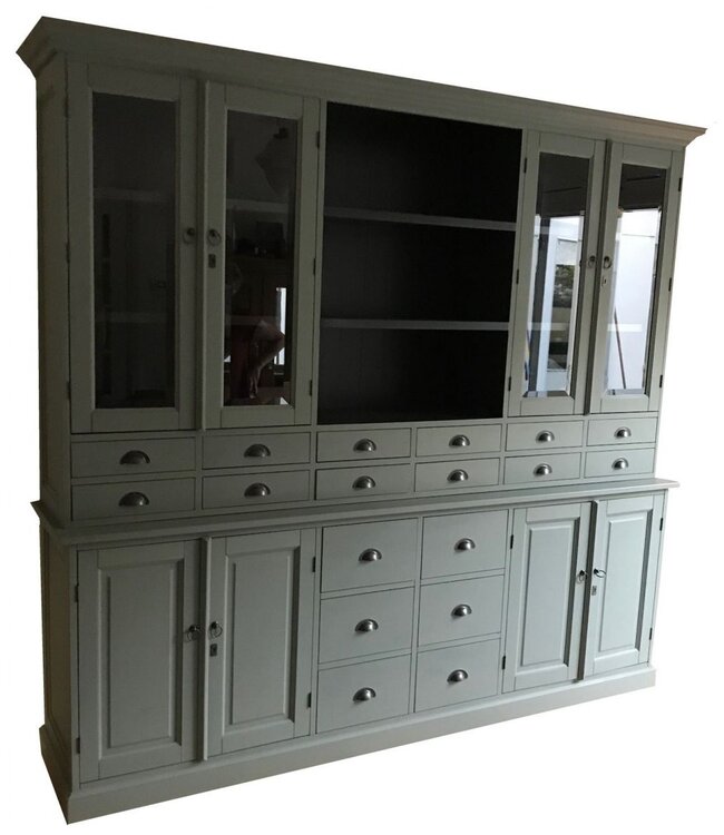 Buffetkast Engels groen - antraciet Baarn 250cm