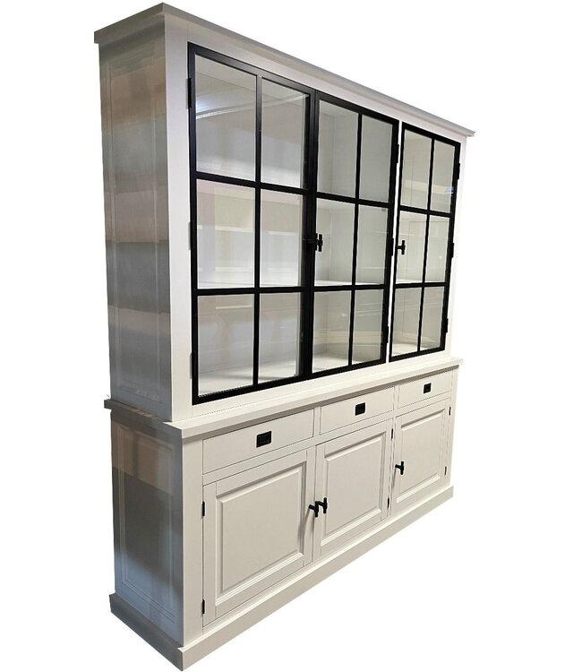 Buffetkast Soest wit met stalen deuren 200cm