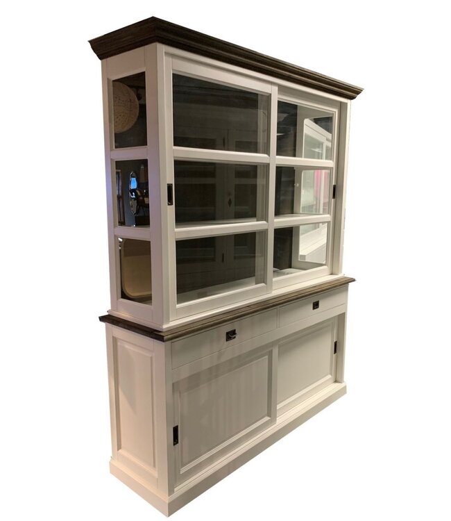 Buffetkast wit Zaandam 180cm eiken achterwand en lijsten