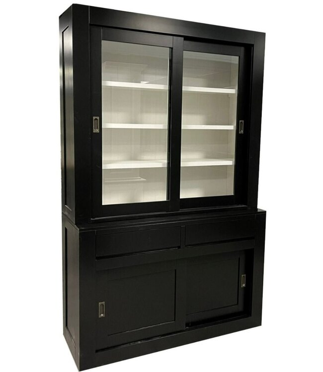 Buffetkast zwart design soft close 140 x 220cm