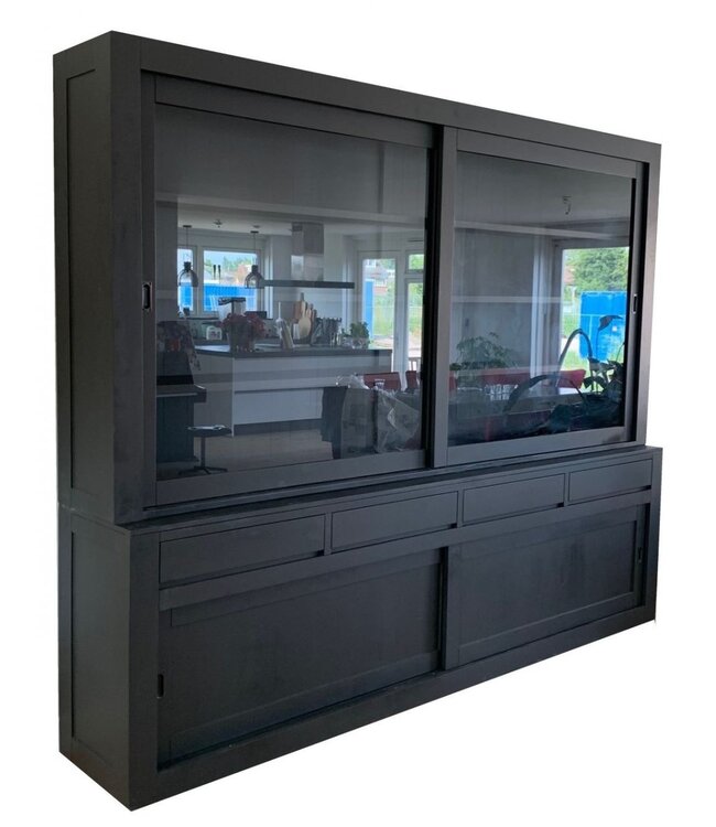 Buffetkast antraciet - grijs design XXL 300 x 240cm soft close