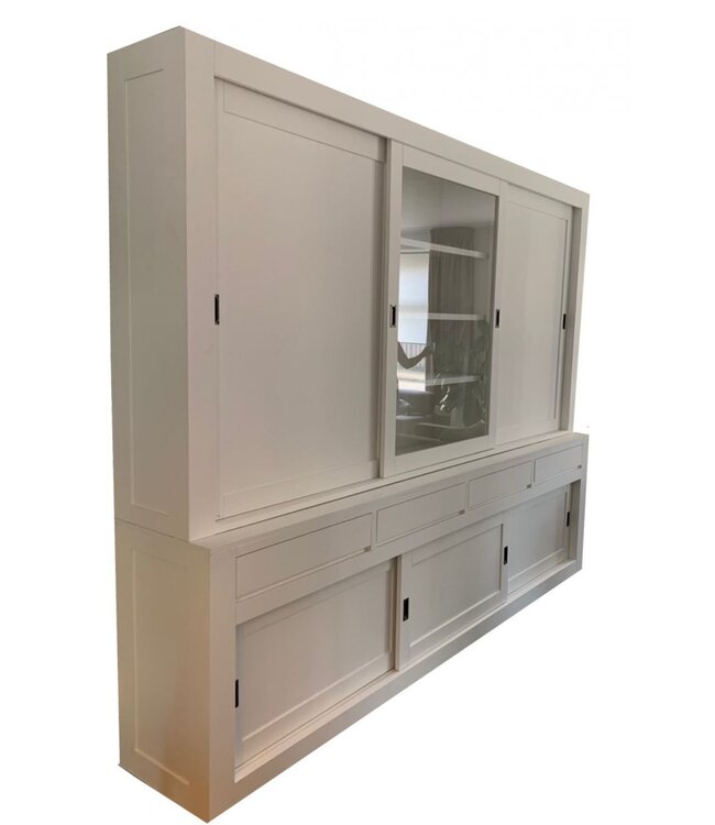 Buffetkast wit Vaassen XXL 300 x 240cm dichte zijdeuren