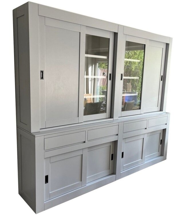 Buffetkast telegrijs Grathem XL greeploos 260 x 220cm