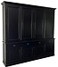 Buffetkast Dronten XL zwart met dichte deuren 260 x 240cm