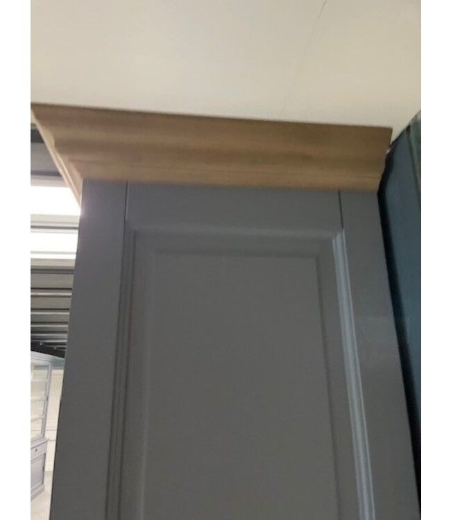 Buffetkast Dronten grijs met eiken lijsten en interieur 150cm