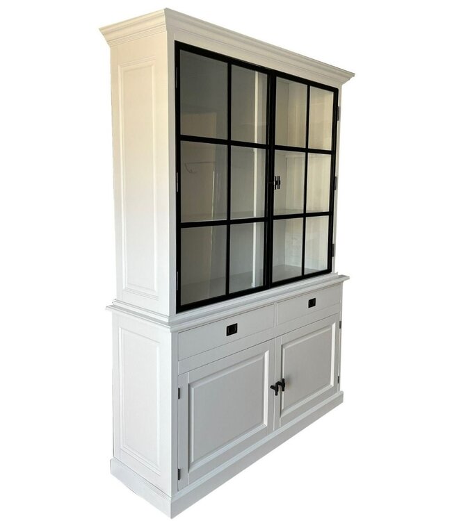 Buffetkast Poeldijk wit met stalen deuren 150cm