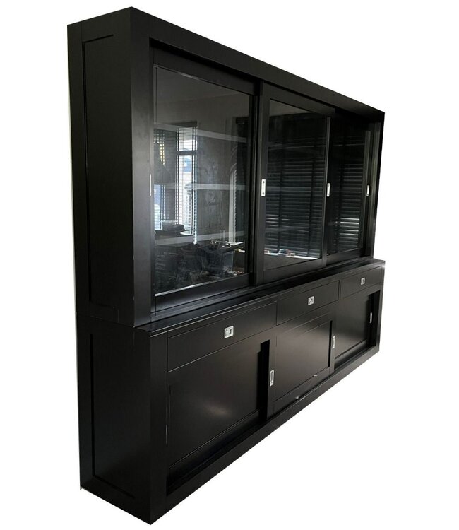 Buffetkast design zwart - zwart Hasselt 300cm