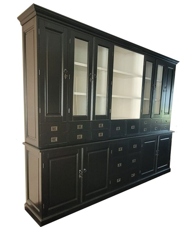 Buffetkast zwart Baarn XL 20 laden 300cm breed