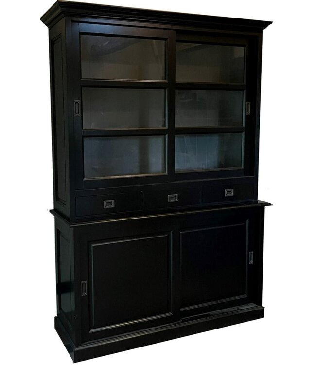 Buffetkast zwart - grijs Sittard 160cm