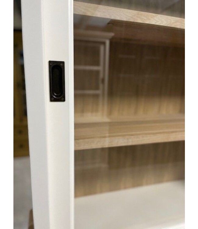 Buffetkast wit Zaandam 200cm eiken natuur achterwand en lijsten