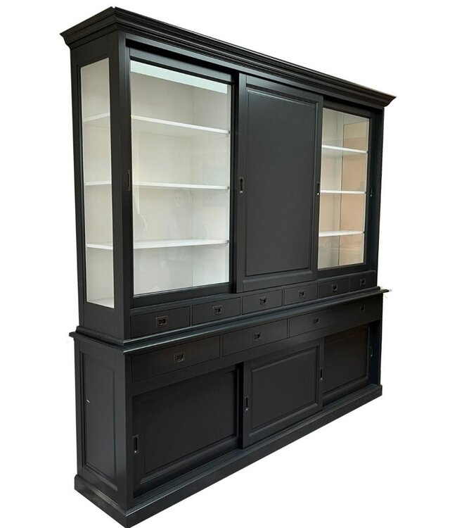 Buffetkast antraciet Twello 260 x 240cm dichte middendeur