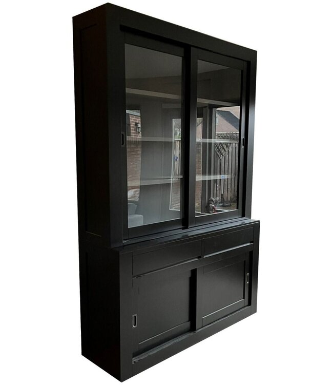 Buffetkast zwart - grijs design soft close 160 x 240cm