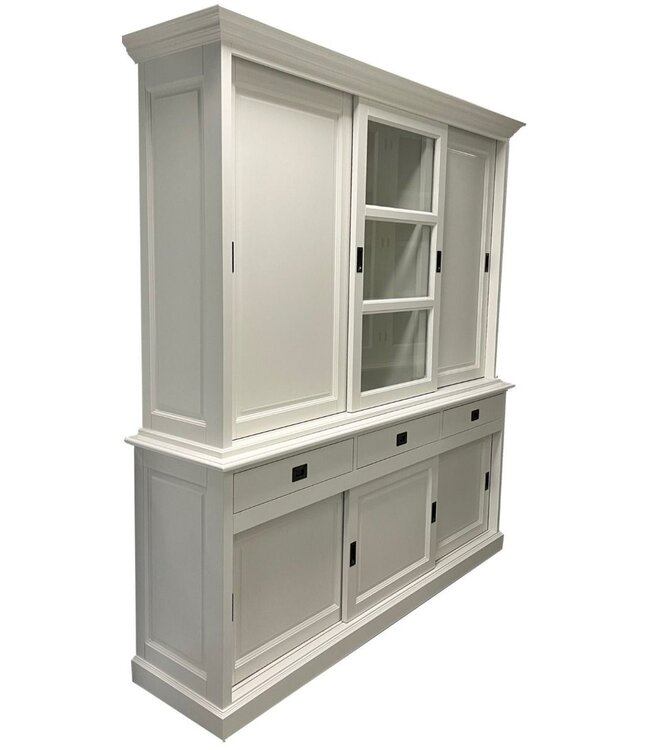 Buffetkast wit Putten 200cm dichte zijdeuren