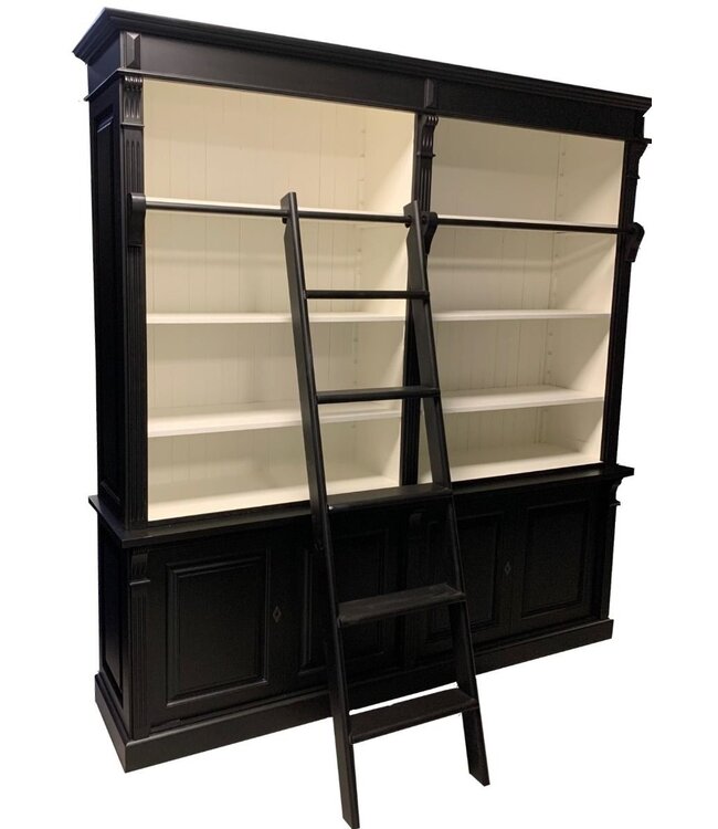 Boekenkast zwart - wit 60704 Toulouse 220 x 240cm