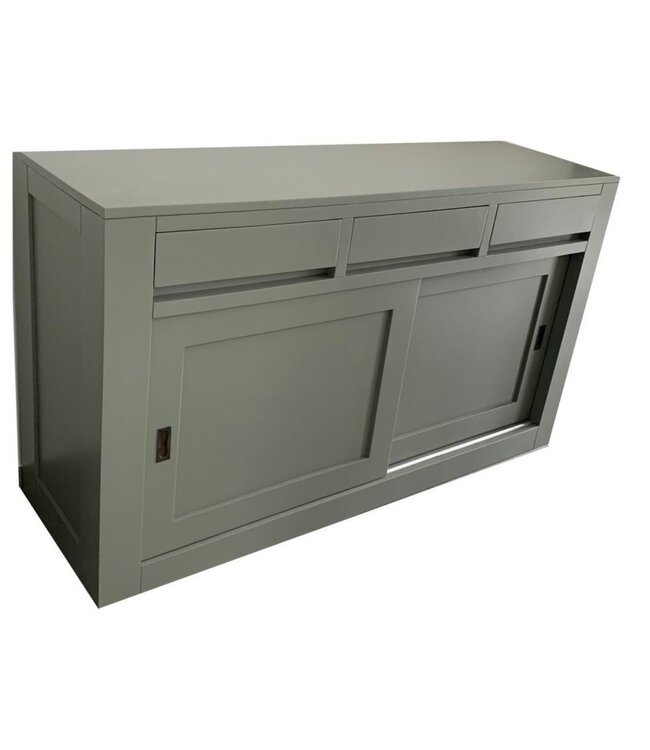 Dressoir design Engels groen greeploos 160cm