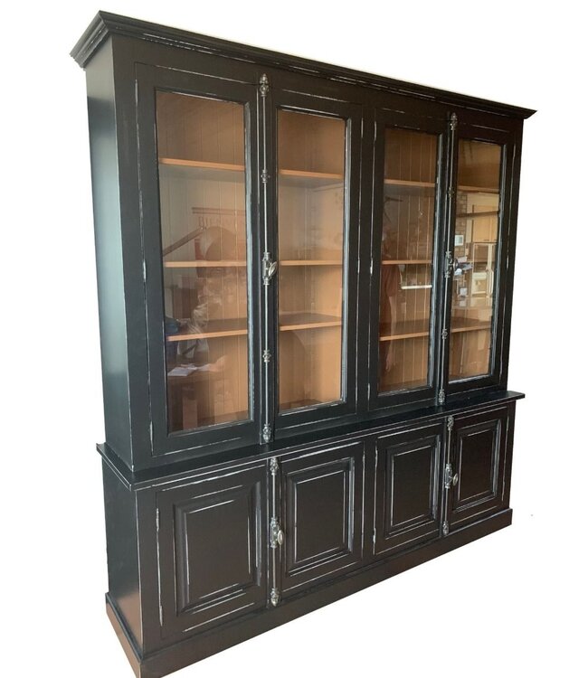 Buffetkast Alkmaar zwart – bruin 225 x 230cm espagnoletsluiting