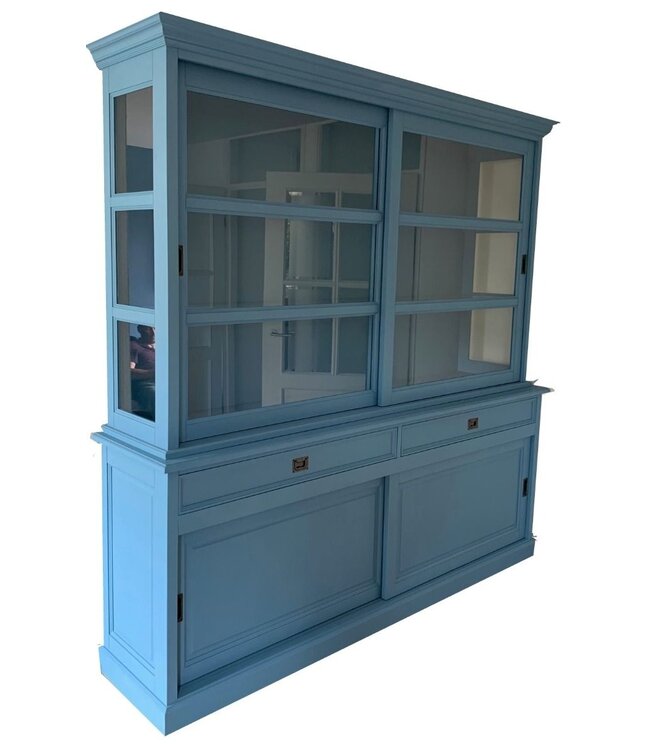 Buffetkast oud blauw Montfoort 220cm