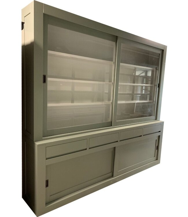 Buffetkast XL Engels groen design 260 x 240cm soft close