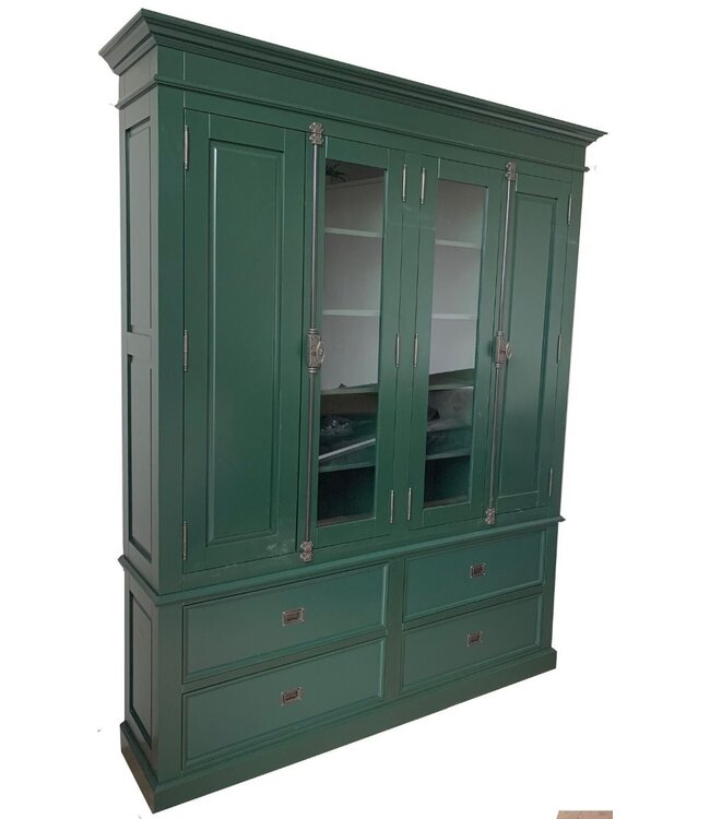 Buffetkast olijfgroen Zeist dichte zijdeuren 180 x 240cm