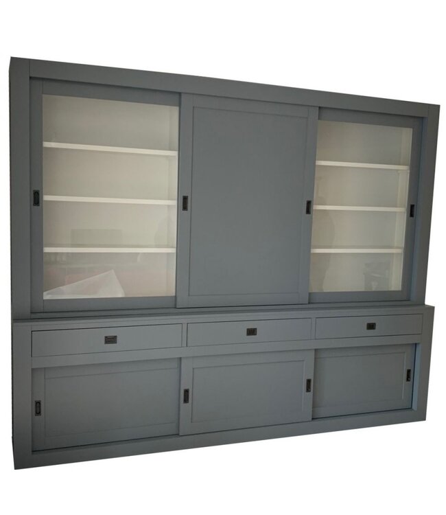 Buffetkast telegrijs Hasselt XXL 300 x 240cm dichte middendeur