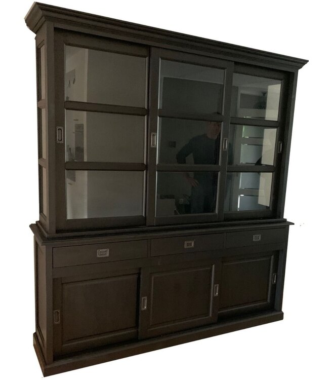 Buffetkast zwart – zwart Putten 3 200cm soft close