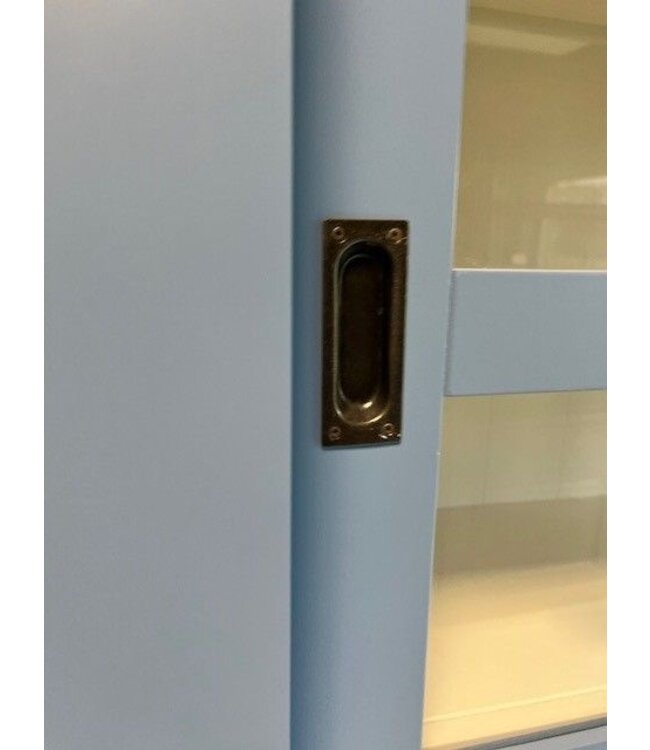 Buffetkast oud blauw – wit Hasselt 260cm