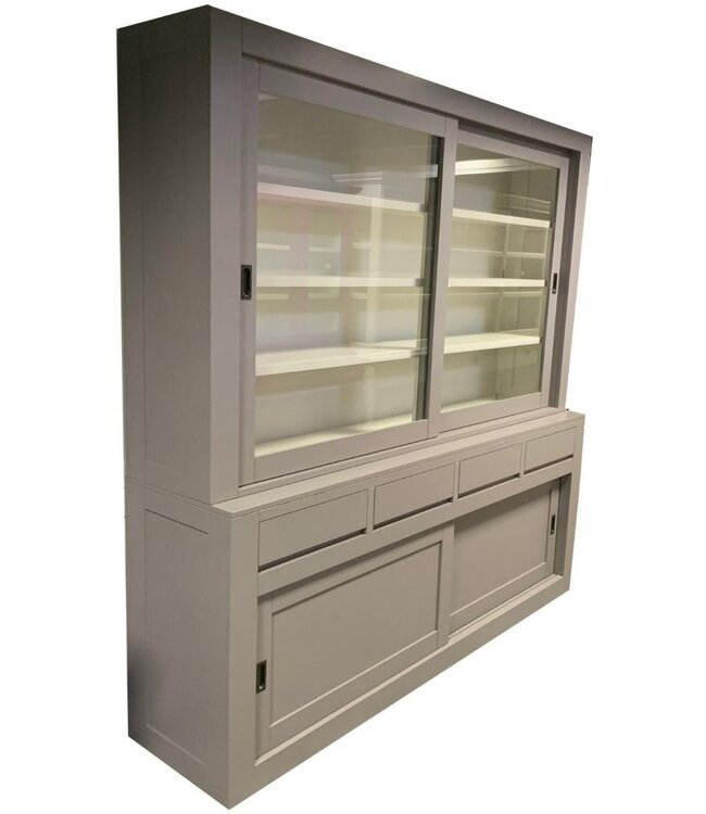 Buffetkast platinagrijs design soft close 220cm