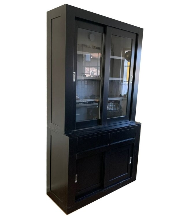 Buffetkast zwart - grijs design 120cm soft close