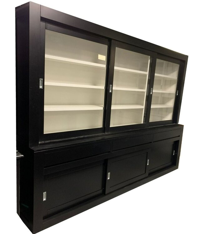 Buffetkast zwart – wit Enschede 300cm soft close