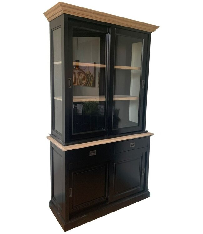 Buffetkast zwart Zaandam 120cm eiken natuur interieur