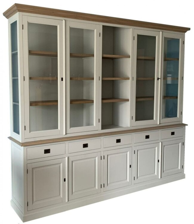 Buffetkast wit met eiken Almen 280 x 240cm