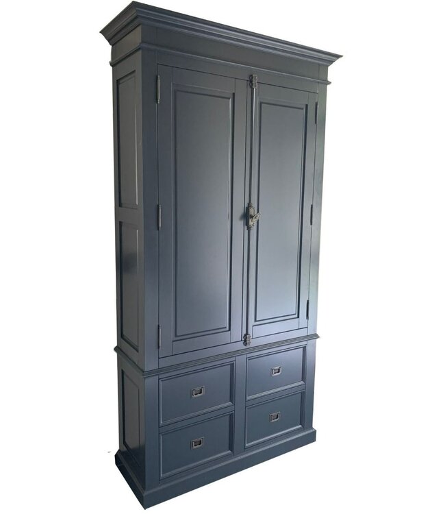 Buffetkast antraciet Zeist 120 x 240cm dichte deuren