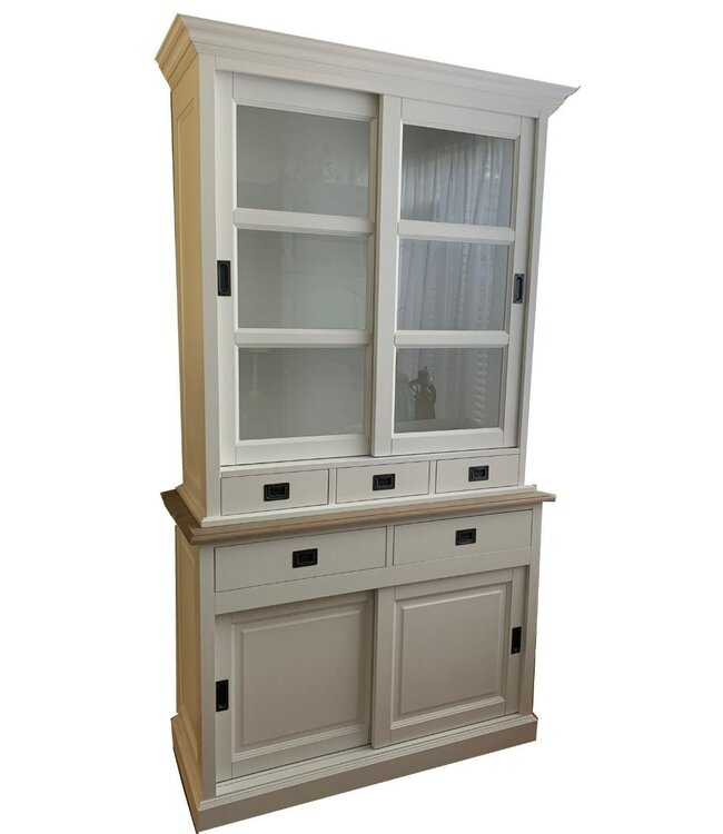 Buffetkast wit Lienden 160cm eiken bovenblad