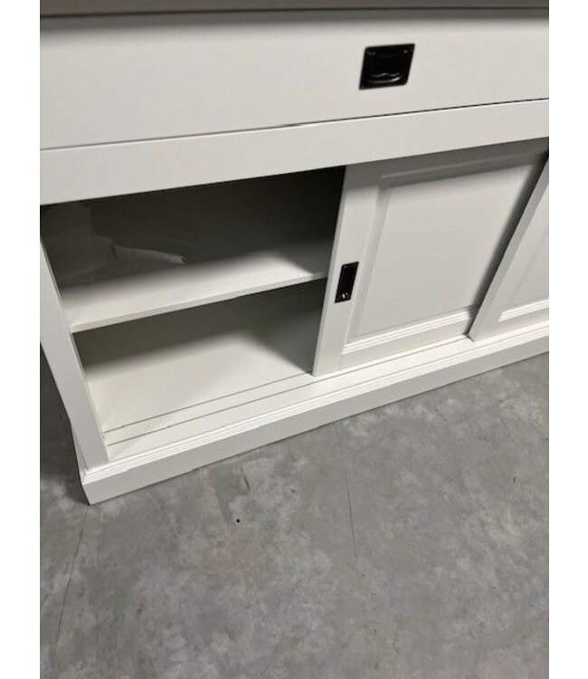 Buffetkast wit Zaandam 190cm eiken schappen en lijsten