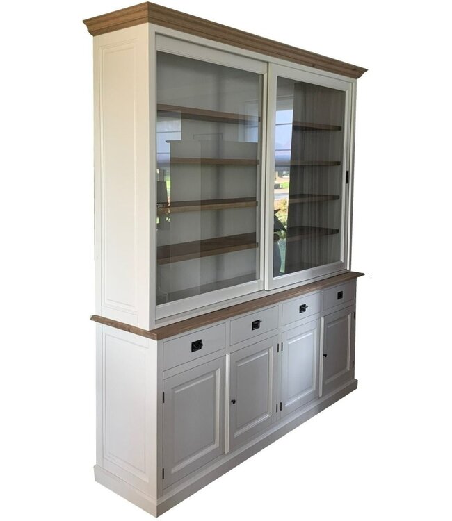 Buffetkast wit met eiken Linne 220 x 240cm