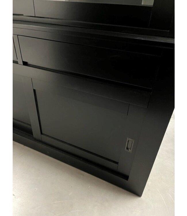 Buffetkast zwart - zwart design soft close 140 x 220cm