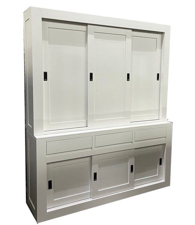 Buffetkast design wit Enschede met dichte deuren 180cm
