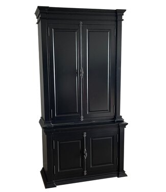 Kasten van de Koning Buffetkast Lara zwart dichte deuren 120 x 240cm espagnoletsluiting