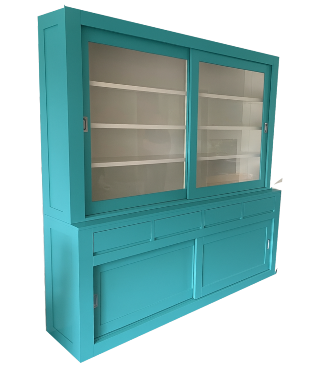 Buffetkast turquoise design soft close 240cm